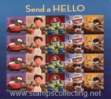 stamps pelicula Cars de pixar