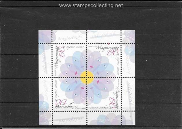 bloc 4 stamps floreshungría