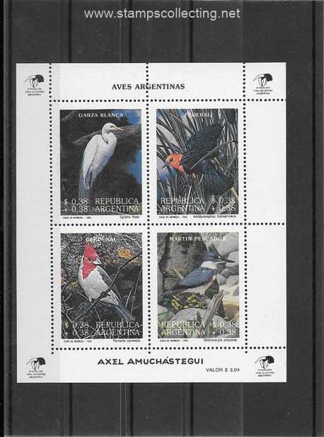 folder de 4 wildlife stamps