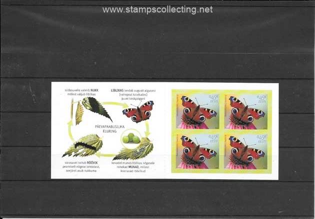carnet auto-adhesivo de mariposas