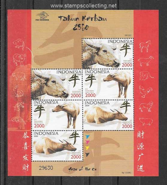 stamps collecting año lunar búfalo II